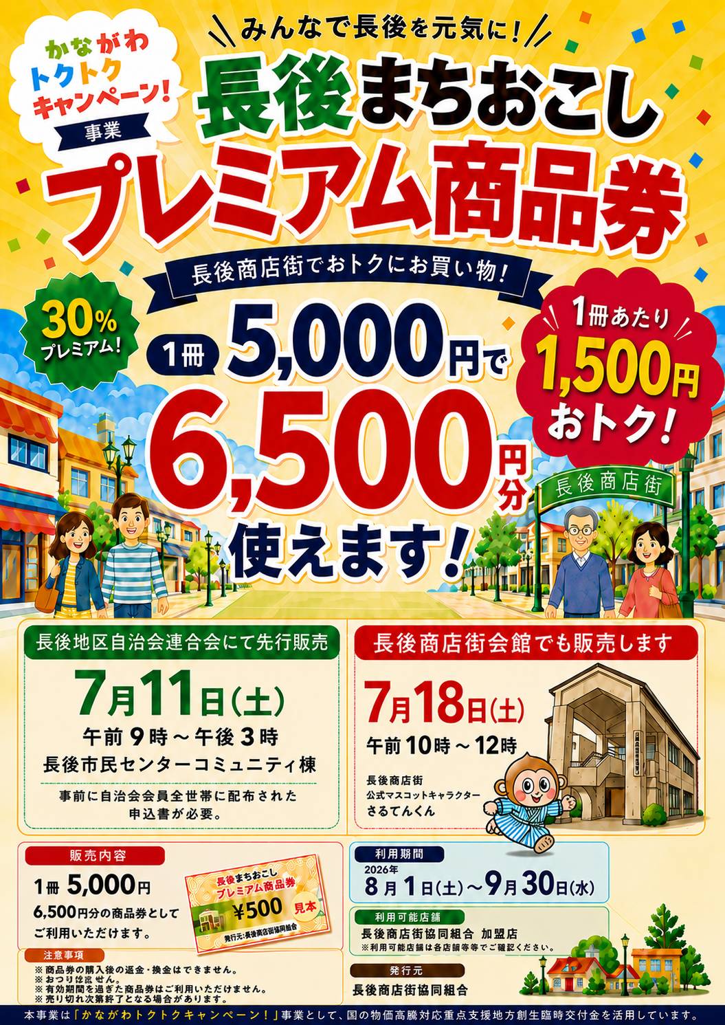 長後商店街(協)　長後まちおこしプレミアム商品券